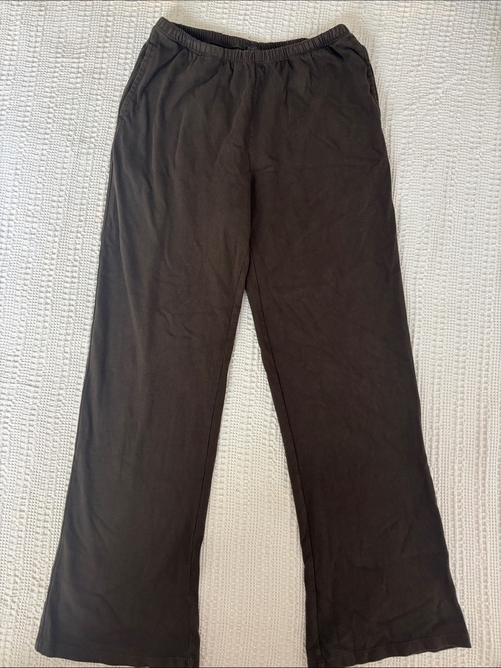 J Galt Chocolate Brown open hem sweatpants
